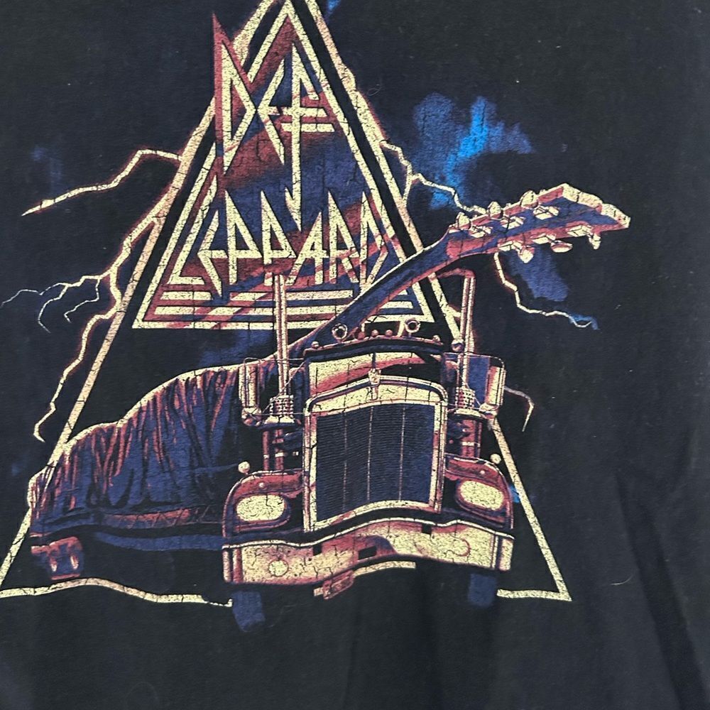 Def Leppard Women’s Black Short Sleeve 100% Cotton T-Shirt Size Small - Picture 2 of 6